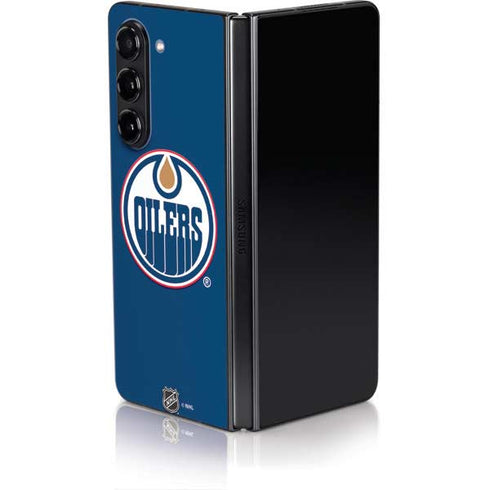 NHL Edmonton Oilers Solid Background Galaxy Z Fold5 5G Skin